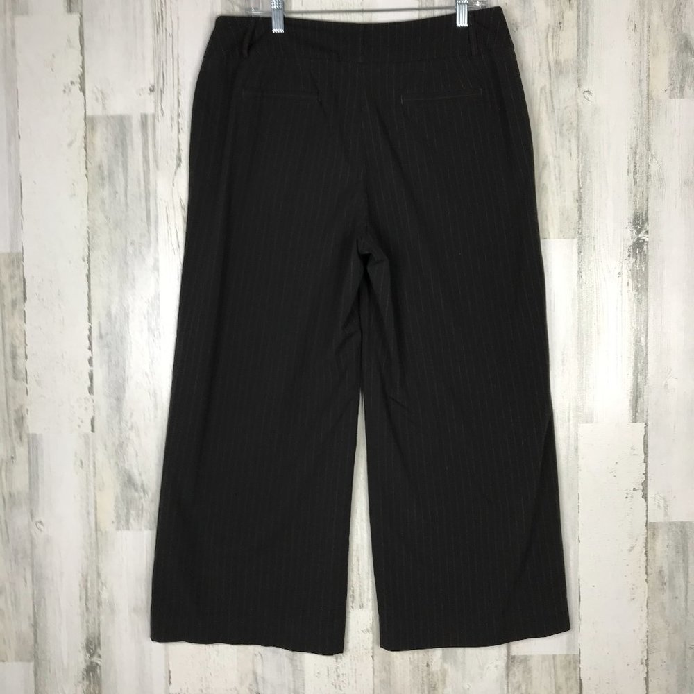 Chico's Office capri brown pinstripe size 2 (12) - Picture 2 of 7